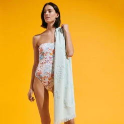 Vilebrequin Women Bustier One-Piece Swimsuit Peaceful Trees -Outdoor Beach & Swimwear FTEH3H73 010 supp2 3920x3920 1