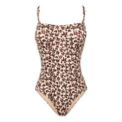 Vilebrequin Women Bustier One-Piece Swimsuit Turtles Leopard