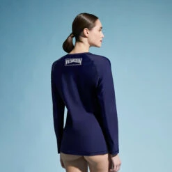 Vilebrequin Women Long Sleeves Zipper Rashguard Solid 10 Vilebrequin Women Long Sleeves Zipper Rashguard Solid -Outdoor Beach & Swimwear FYZU2R35 390 backworn 3920x3920 1