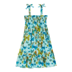 Vilebrequin Girls Cotton Dress Butterflies