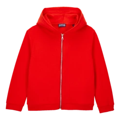 Vilebrequin Boys Front Zip Sweatshirt Turtle Print At The Back