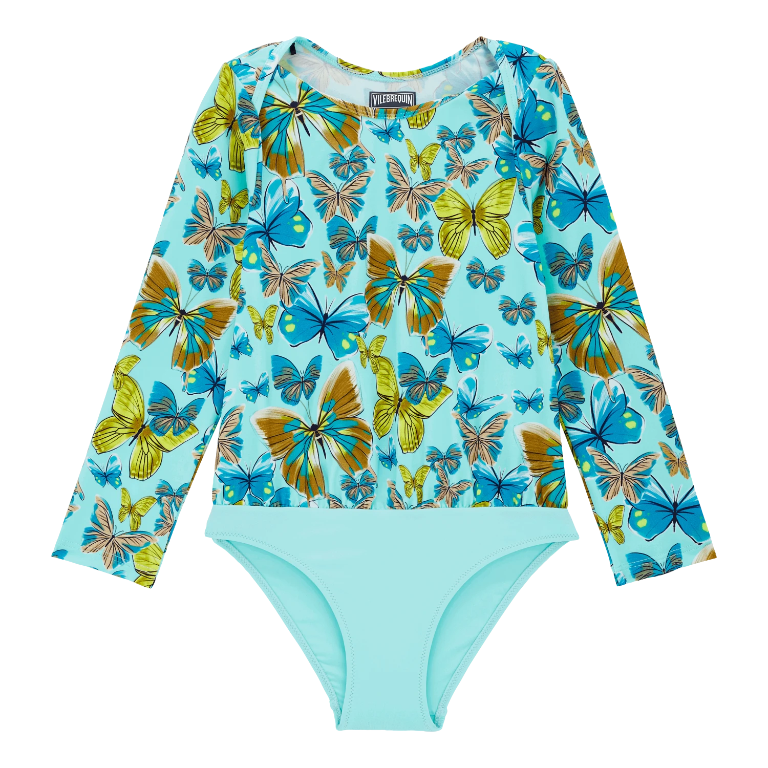 Vilebrequin Girls One-piece Zipped Rashguard Butterflies 3 Vilebrequin Girls One-piece Zipped Rashguard Butterflies