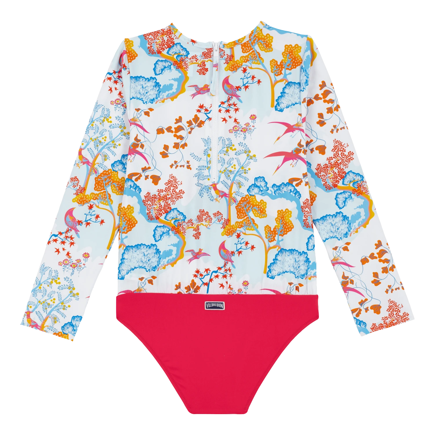 Vilebrequin Girls One-Piece Zipped Rashguard Peaceful Trees 4 Vilebrequin Girls One-Piece Zipped Rashguard Peaceful Trees - Image 2
