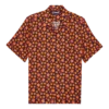 Vilebrequin Men Bowling Linen Shirt Stars Gift -Outdoor Beach & Swimwear HARC3U24 390 front 3920x3920 1