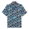 Vilebrequin Men Linen Bowling Shirt Piranhas -Outdoor Beach & Swimwear HARU3U17 390 front 3920x3920 1