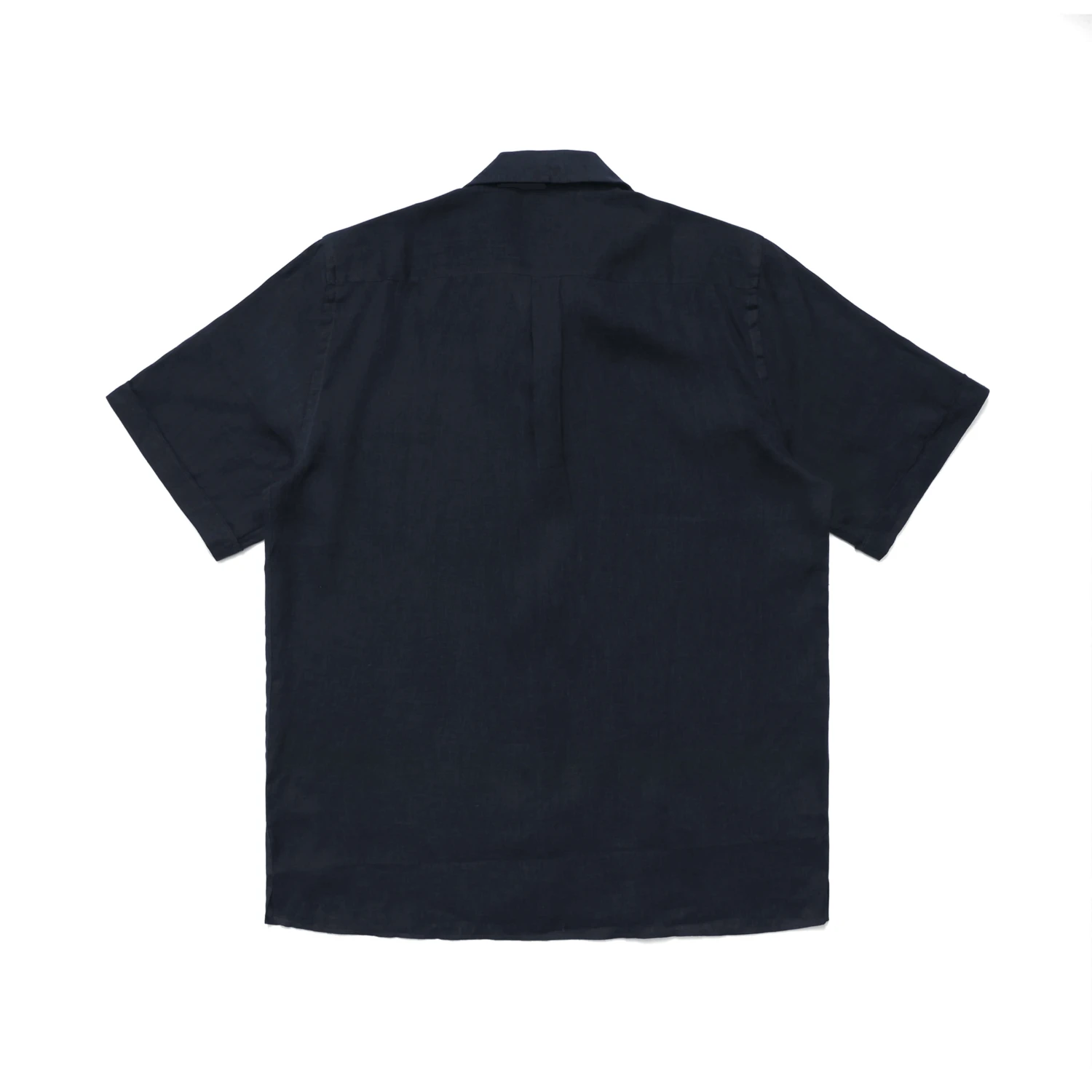 Men Linen Bowling Shirt In Solid Navy - Vilebrequin X Malbon 4 Men Linen Bowling Shirt In Solid Navy - Vilebrequin X Malbon - Image 2