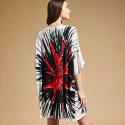 Women Maxi Viscose Dress Urchin - Vilebrequin X Patrizia Gucci -Outdoor Beach & Swimwear IORZ3X11 010 backworn 3920x3920 1