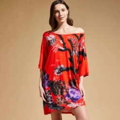 Women Maxi Viscose Dress Spring Flower - Vilebrequin X Patrizia Gucci -Outdoor Beach & Swimwear IORZ3X13 201 frontworn 3920x3920 1