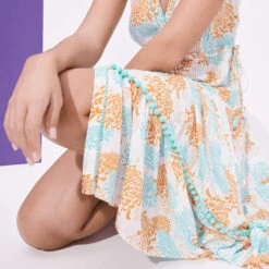 Women Maxi Dress Iridescent Flowers Of Joy- Vilebrequin X Poupette St Barth -Outdoor Beach & Swimwear IVYU2X17 219 supp3 3920x3920 1