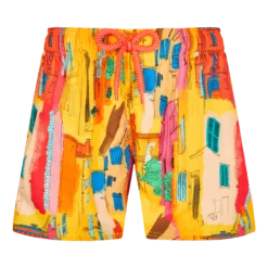 Vilebrequin Boys Stretch Swim Trunks Sunny Streets