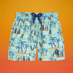 Boys Swim Trunks Palms & Surfs - Vilebrequin X The Beach Boys