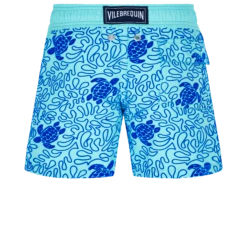 Vilebrequin Boys Swim Trunks Turtles Splash Flocked -Outdoor Beach & Swimwear JIMC1D00 381 back 3920x3920 1