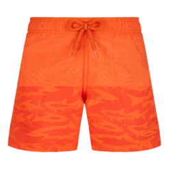 Vilebrequin Boys Swim Trunks Water-reactive Requins 3D -Outdoor Beach & Swimwear JIMC3D07 173 frontworn 3920x3920 1
