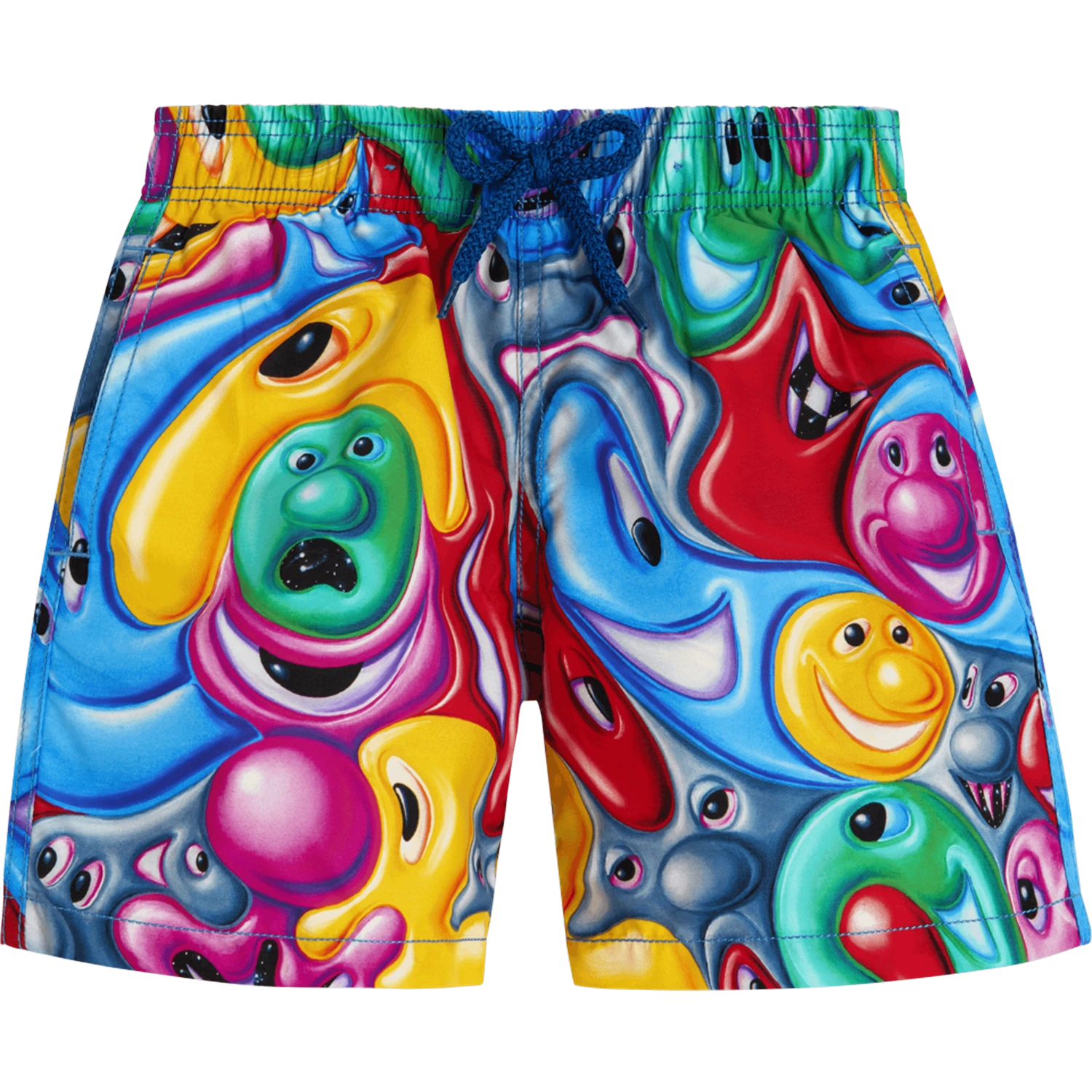 Boys Swim Trunks Faces In Places - Vilebrequin X Kenny Scharf 3 Boys Swim Trunks Faces In Places - Vilebrequin X Kenny Scharf