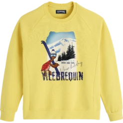 Vilebrequin Men Cotton Sweatshirt Turtle Skier Snow And Sun