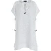 Women White Linen Square Dress- Vilebrequin X Angelo Tarlazzi 1 Women White Linen Square Dress- Vilebrequin X Angelo Tarlazzi -Outdoor Beach & Swimwear LAYH3U00 010 front 3920x3920 1