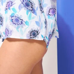 Vilebrequin Women Linen Short Sleeves Shirt Flash Flowers -Outdoor Beach & Swimwear LENC3U28 354 supp2 3920x3920 1