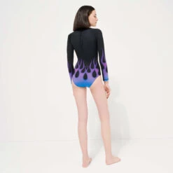 Women Rashguard Long-Sleeves One-piece Swimsuit Hot Rod 360° - Vilebrequin X Sylvie Fleury -Outdoor Beach & Swimwear LEXH2R56 990 supp1 3920x3920 1