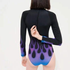 Women Rashguard Long-Sleeves One-piece Swimsuit Hot Rod 360° - Vilebrequin X Sylvie Fleury -Outdoor Beach & Swimwear LEXH2R56 990 supp2 3920x3920 1