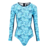 Vilebrequin Women Long Sleeves One-Piece Rashguard Flowers Tie & Dye -Outdoor Beach & Swimwear LEXU3T71 390 front 3920x3920 1