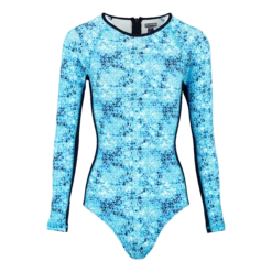 Vilebrequin Women Long Sleeves One-Piece Rashguard Flowers Tie & Dye