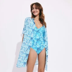 Vilebrequin Women One-piece Swimsuit Flowers Tie & Dye -Outdoor Beach & Swimwear LNIU3H71 390 supp1 3920x3920 1