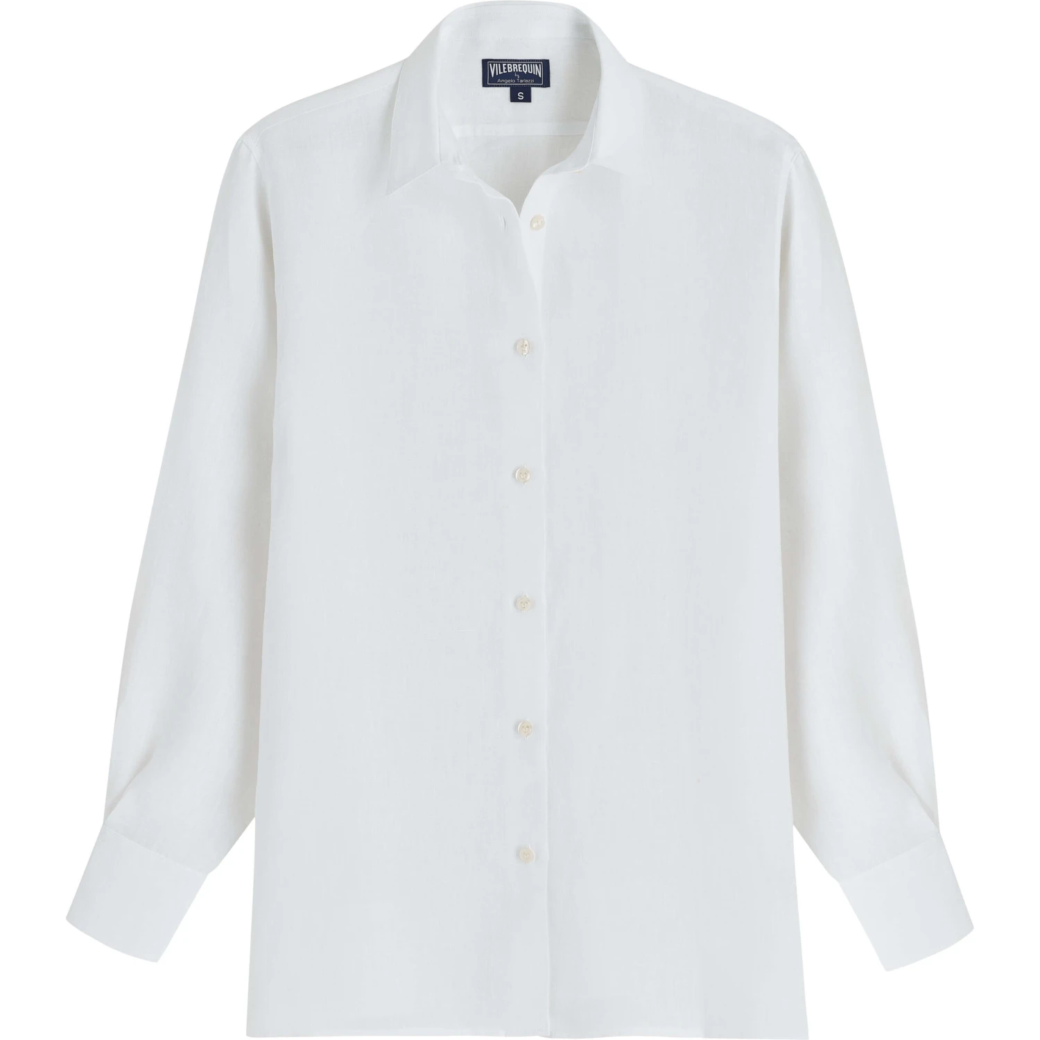 Women Solid Linen Shirt- Vilebrequin X Angelo Tarlazzi 3 Women Solid Linen Shirt- Vilebrequin X Angelo Tarlazzi