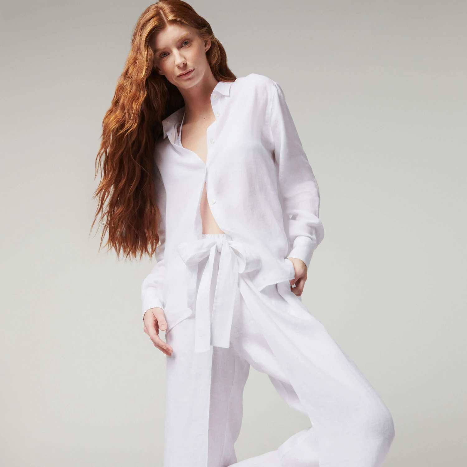 Women Solid Linen Shirt- Vilebrequin X Angelo Tarlazzi 7 Women Solid Linen Shirt- Vilebrequin X Angelo Tarlazzi - Image 5