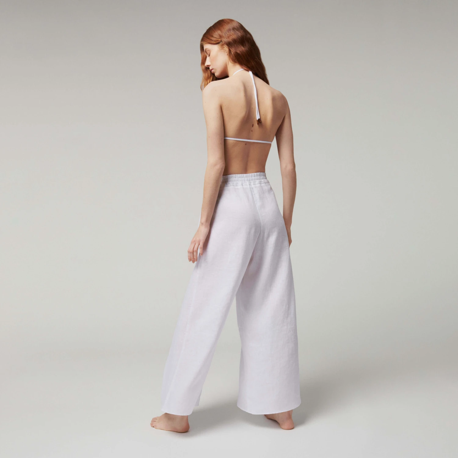 Women White Linen Pants- Vilebrequin X Angelo Tarlazzi 6 Women White Linen Pants- Vilebrequin X Angelo Tarlazzi - Image 4