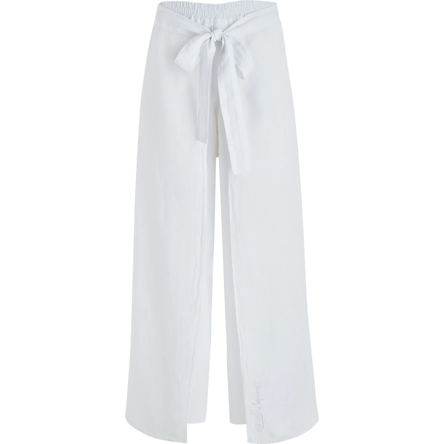 Women White Linen Pants- Vilebrequin X Angelo Tarlazzi 3 Women White Linen Pants- Vilebrequin X Angelo Tarlazzi