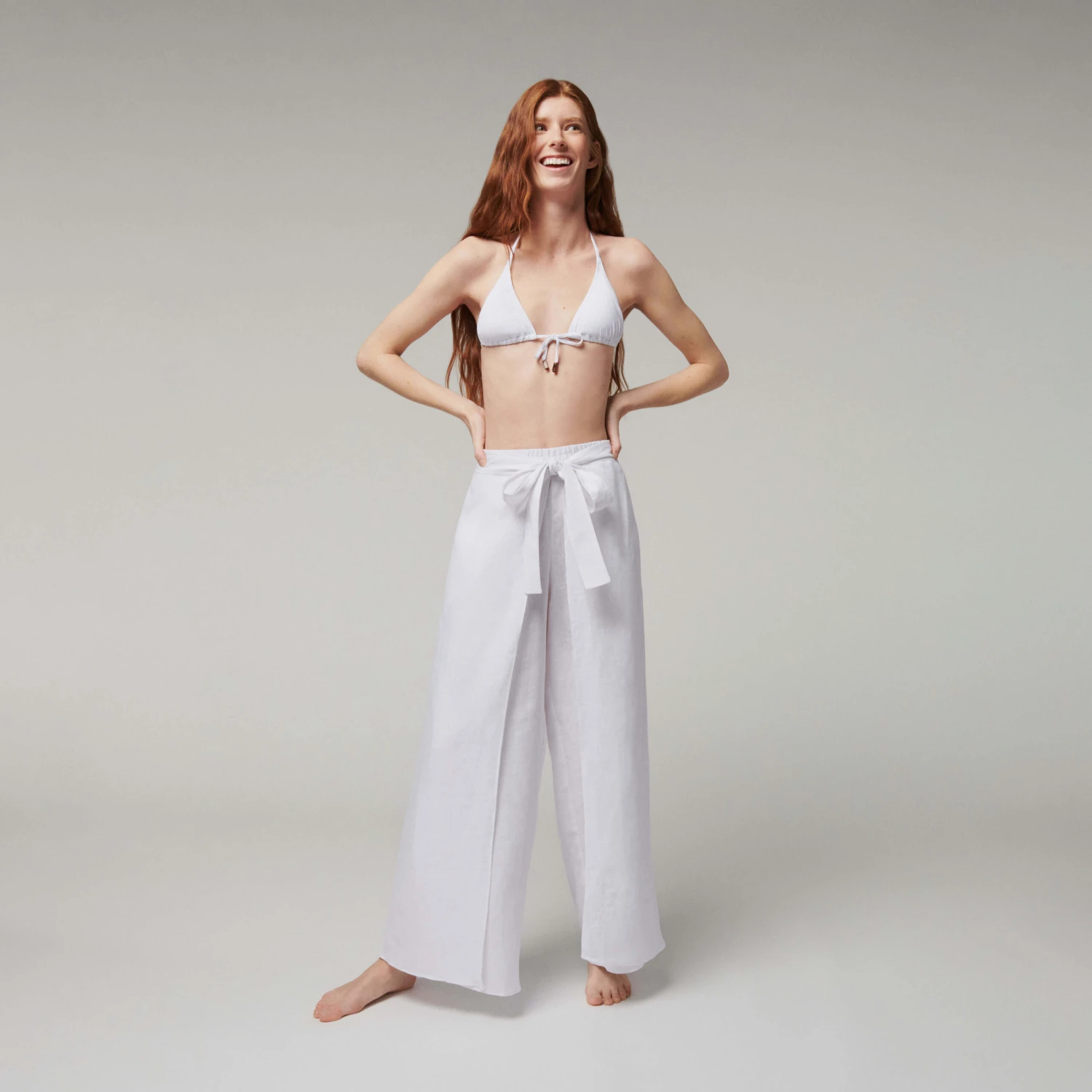 Women White Linen Pants- Vilebrequin X Angelo Tarlazzi 10 Women White Linen Pants- Vilebrequin X Angelo Tarlazzi - Image 8