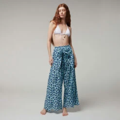 Women Organic Cotton Voile Pants Turtles Leopard- Vilebrequin X Angelo Tarlazzi -Outdoor Beach & Swimwear LSSU3V05 373 supp2 3920x3920 1