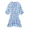 Vilebrequin Women Short Ruffles Cotton Dress Flash Flowers -Outdoor Beach & Swimwear LURC3V28 354 front 3920x3920 1