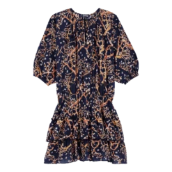 Vilebrequin Women Short Ruffles Cotton Dress Sweet Blossom