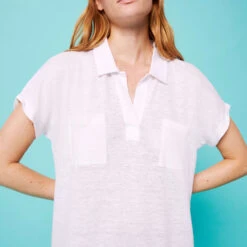 Vilebrequin Women Linen Long Polo Dress Solid -Outdoor Beach & Swimwear LVEU2O00 010 supp1 3920x3920 1