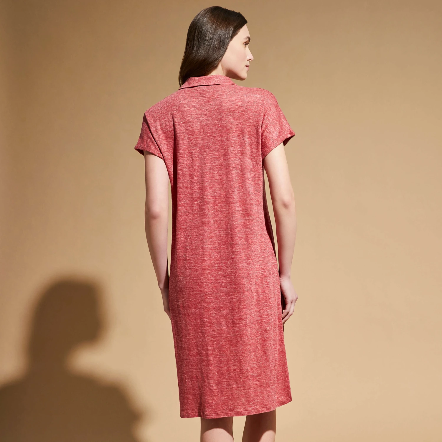 Vilebrequin Women Linen Long Polo Dress Solid 6 Vilebrequin Women Linen Long Polo Dress Solid - Image 4