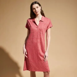 Vilebrequin Women Linen Long Polo Dress Solid 10 Vilebrequin Women Linen Long Polo Dress Solid -Outdoor Beach & Swimwear LVEU2O00 178 frontworn 3920x3920 1