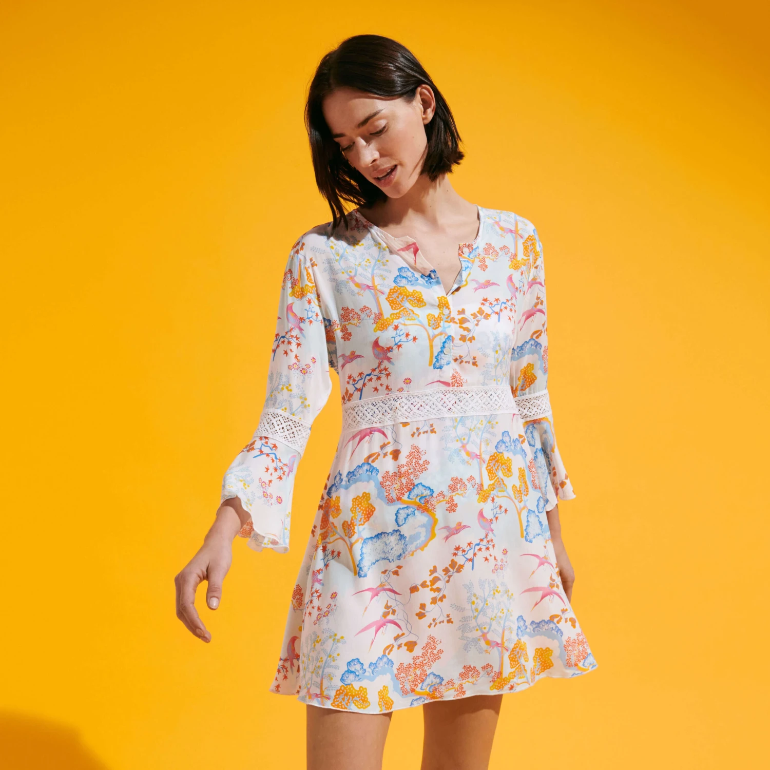 Vilebrequin Women Short Dress Peaceful Trees 5 Vilebrequin Women Short Dress Peaceful Trees - Image 3