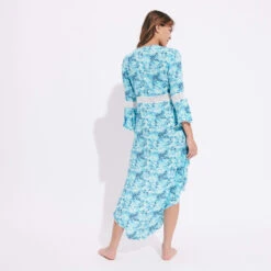 Vilebrequin Women Dress Flowers Tie & Dye -Outdoor Beach & Swimwear LYUU3X71 390 backworn 3920x3920 1