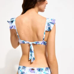 Vilebrequin Women Halter Bikini Top Flash Flowers -Outdoor Beach & Swimwear LZZC3H28 354 backworn 3920x3920 1