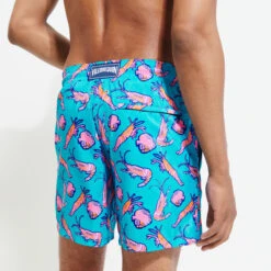 Vilebrequin Men Ultra-light And Packable Swim Trunks Crevettes Et Poissons -Outdoor Beach & Swimwear MAHC3J83 316 backworn 3920x3920 1