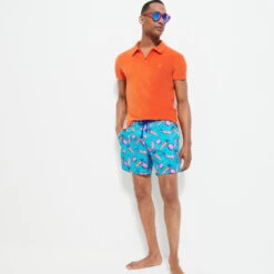 Vilebrequin Men Ultra-light And Packable Swim Trunks Crevettes Et Poissons -Outdoor Beach & Swimwear MAHC3J83 316 supp1 3920x3920 1