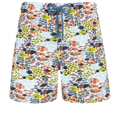 Vilebrequin Men Swim Shorts Ultra-light And Packable Fish Family
