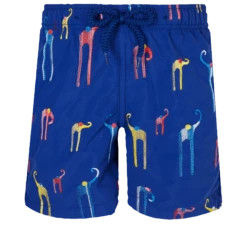 Vilebrequin Boys Swim Trunks Embroidered Giaco Elephant
