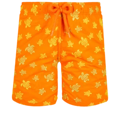 Vilebrequin Boys Swim Trunks Embroidered Micro Ronde Des Tortues - Limited Edition