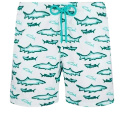 Vilebrequin Men Embroidered Swim Trunks Requins 3D - Limited Edition
