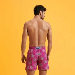 Vilebrequin Men Swim Trunks Embroidered VBQ Turtles - Limited Edition -Outdoor Beach & Swimwear MISH3C08 215 backworn 3920x3920 1