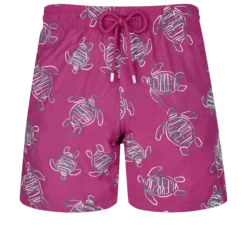 Vilebrequin Men Swim Trunks Embroidered VBQ Turtles - Limited Edition