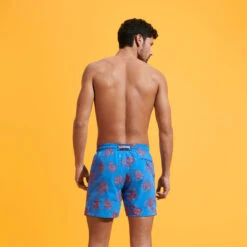 Vilebrequin Men Swim Trunks Embroidered VBQ Turtles - Limited Edition -Outdoor Beach & Swimwear MISH3C08 367 backworn 3920x3920 1