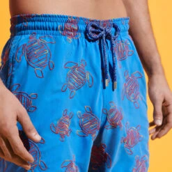 Vilebrequin Men Swim Trunks Embroidered VBQ Turtles - Limited Edition -Outdoor Beach & Swimwear MISH3C08 367 supp1 3920x3920 1
